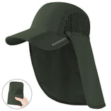 Bassdash Foldable UPF 50+ Fishing Hats with Removable Neck Flap FH12 - Bassdash