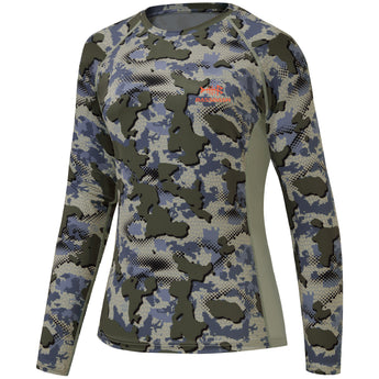 Women's Hunting Camo Long Sleeve UV Shirts FS13W - Bassdash
#color_green-vegetation-camo