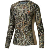 Women's Hunting Camo Long Sleeve UV Shirts FS13W - Bassdash
#color_marshreed-ii