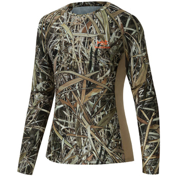 Women's Hunting Camo Long Sleeve UV Shirts FS13W - Bassdash
#color_marshreed-ii