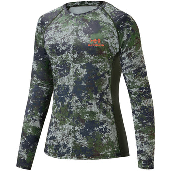 Women's Hunting Camo Long Sleeve UV Shirts FS13W - Bassdash
#color_woodland-ii