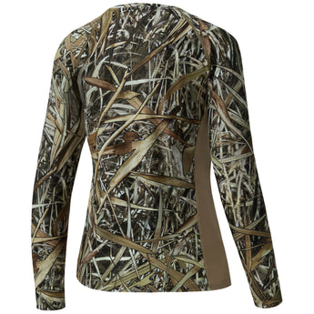Women's Hunting Camo Long Sleeve UV Shirts FS13W - Bassdash
#color_marshreed-ii