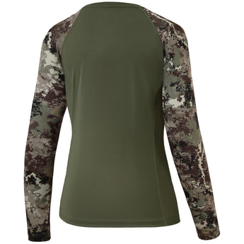 Women's Hunting Camo Long Sleeve UV Shirts FS13W - Bassdash
#color_olive-green-grunge-camo