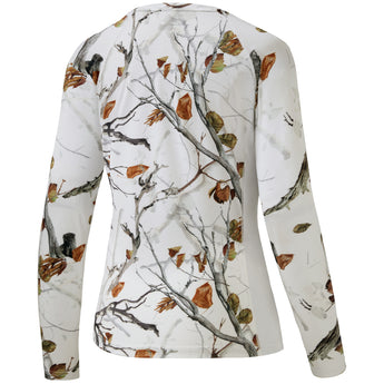 Women's Hunting Camo Long Sleeve UV Shirts FS13W - Bassdash
#color_snow-woodland-camo