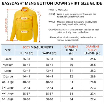 Men's UPF 50+ Long Sleeve Fishing Button Down Shirt FS21M NEW COLOR - Bassdash