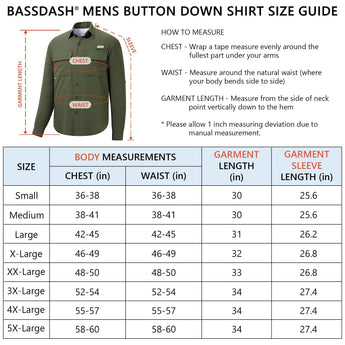 Men's UPF 50+ Long Sleeve Fishing Button Down Shirt FS21M NEW COLOR - Bassdash