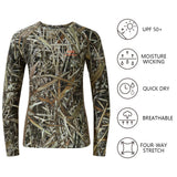 Women's Hunting Camo Long Sleeve UV Shirts FS13W - Bassdash
#color_marshreed-ii