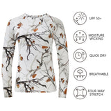 Women's Hunting Camo Long Sleeve UV Shirts FS13W - Bassdash
#color_snow-woodland-camo