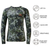 Women's Hunting Camo Long Sleeve UV Shirts FS13W - Bassdash
#color_woodland-ii