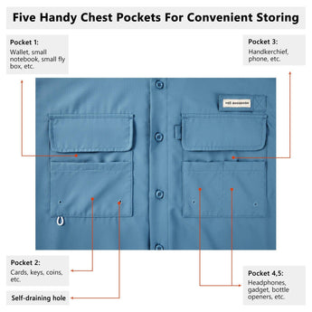 Men's UPF 50+ Long Sleeve Fishing Button Down Shirt FS21M NEW COLOR - Bassdash