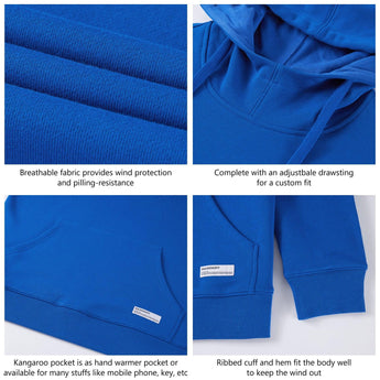 BASSDASH Men’s Cotton LS Hoodie - Bassdash