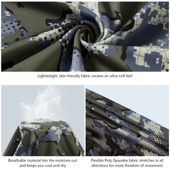 Women's Hunting Camo Long Sleeve UV Shirts FS13W - Bassdash
#color_green-vegetation-camo