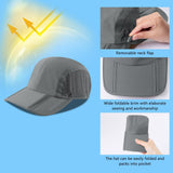 Bassdash Foldable UPF 50+ Fishing Hats with Removable Neck Flap FH12 - Bassdash