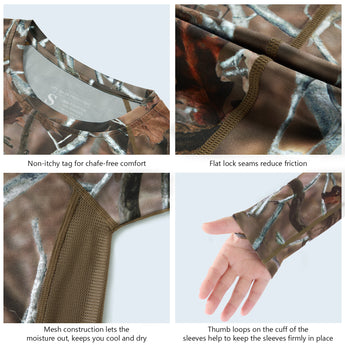 Women's Hunting Camo Long Sleeve UV Shirts FS13W - Bassdash
#color_autumn-forest