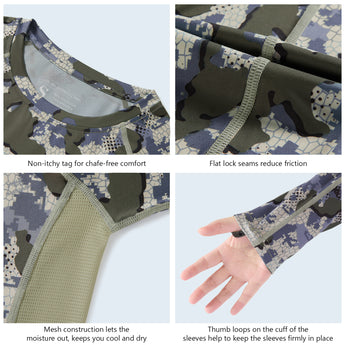 Women's Hunting Camo Long Sleeve UV Shirts FS13W - Bassdash
#color_green-vegetation-camo