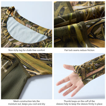 Women's Hunting Camo Long Sleeve UV Shirts FS13W - Bassdash
#color_marshreed