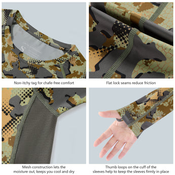 Women's Hunting Camo Long Sleeve UV Shirts FS13W - Bassdash
#color_open-terrain