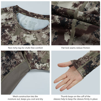 Women's Hunting Camo Long Sleeve UV Shirts FS13W - Bassdash
#color_grunge-camo
