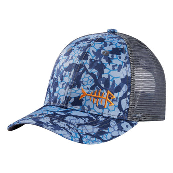 Bassdash Altimate Fishing Hat Mesh Back For Men Women - Bassdash#color_blue-scales