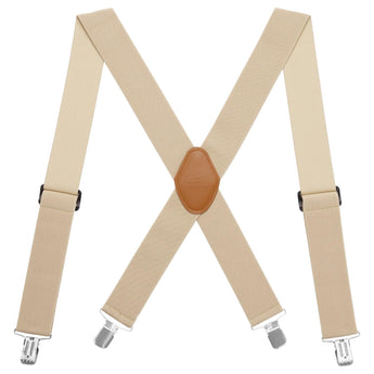 Men’s Elastic Suspenders with Heavy Duty Metal Clips - Bassdash