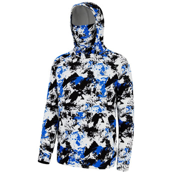 Men’s Fleece Hoodie with Neck Gaiter FS18M - Bassdash
#color_blue-black-camo-no-logo-at-sleeve