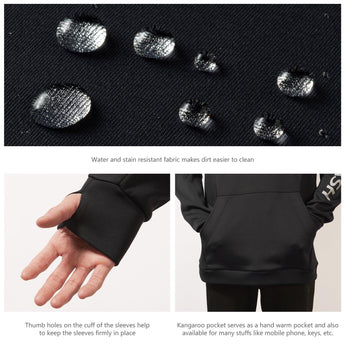 Men’s Fleece Hoodie with Neck Gaiter FS18M - Bassdash
#color_black-color