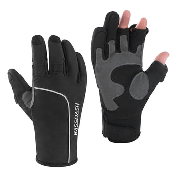 WintePro Water-resistant Fishing Hunting Gloves with Fleece Lining - Bassdash
#color_black