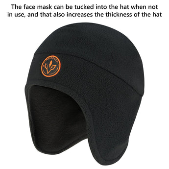 2-in-1 Warm Fleece Hat - Bassdash#color_black