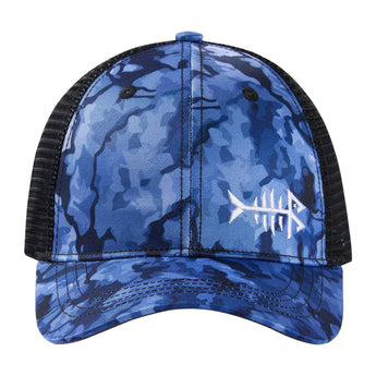 Bassdash Altimate Fishing Hat Mesh Back For Men Women - Bassdash#color_blue-black-camo