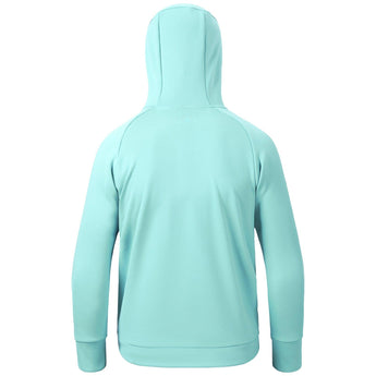 Youth Fishing Fleece Hoodie with Mask FS18Y - Bassdash#color_seafoam