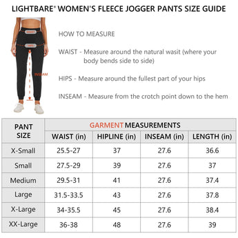 Women's Fleece Lined Jogger Pants LB12W - Bassdash