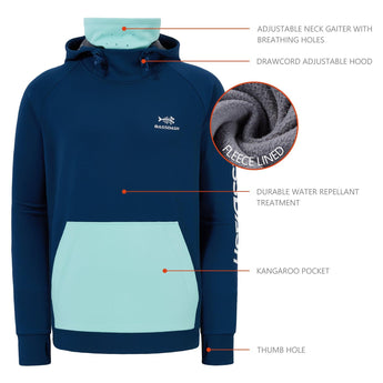 Men’s Fleece Hoodie with Neck Gaiter FS18M - Bassdash
#color_dark-blue-seafoam