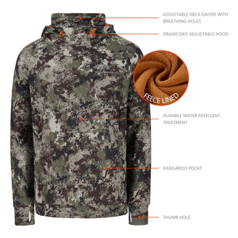 Men’s Fleece Hoodie with Neck Gaiter FS18M - Bassdash
#color_grunge-camo-no-logo-at-sleeve