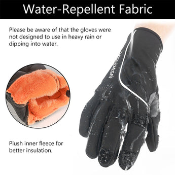 WintePro Water-resistant Fishing Hunting Gloves with Fleece Lining - Bassdash
#color_black