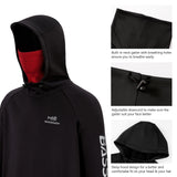 Men’s Fleece Hoodie with Neck Gaiter FS18M - Bassdash
#color_black-red