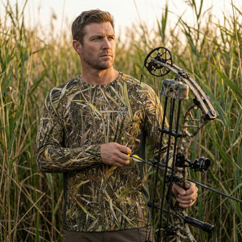Men's UPF 50+ Camo Long Sleeve Hunting Shirt FS13M - Bassdash
#color_marshreed