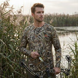 Men's UPF 50+ Camo Long Sleeve Hunting Shirt FS13M - Bassdash
#color_marshreed-ii