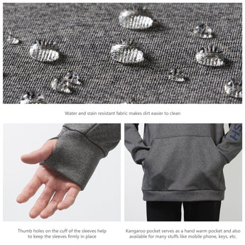 Men’s Fleece Hoodie with Neck Gaiter FS18M - Bassdash
#color_dark-heather-grey