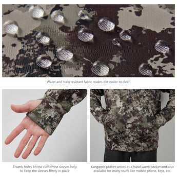 Men’s Fleece Hoodie with Neck Gaiter FS18M - Bassdash
#color_grunge-camo-no-logo-at-sleeve