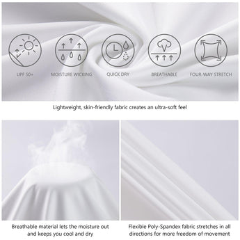 Men's UPF 50+ Long Sleeve UV Sun Shirts FS31M - Bassdash