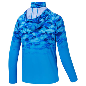 Youth UPF 50+ Hooded Sun Shirt with Mask - Bassdash