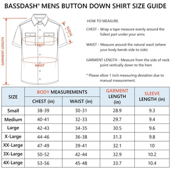 Men's UPF 50+ Short Sleeve Snap Button Down Shirts - Bassdash