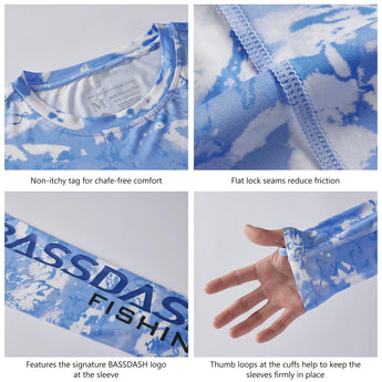 Mens long sleeve sun protection camo shirt - Bassdash