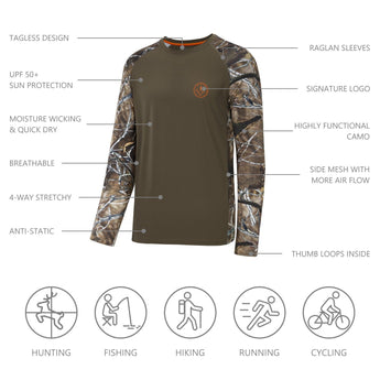 Men's UPF 50+ Camo Shirt - Bassdash