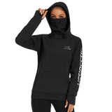 BASSDASH Women’s Fleece Hoodie with Neck Gaiter - Bassdash
#color_black