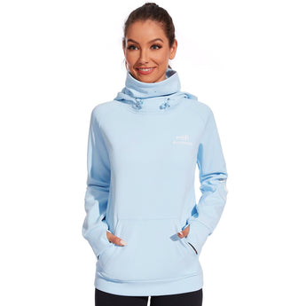 BASSDASH Women’s Fleece Hoodie with Neck Gaiter - Bassdash
#color_light-blue