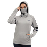 BASSDASH Women’s Fleece Hoodie with Neck Gaiter - Bassdash
#color_light-heather-grey