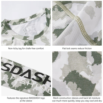 camo fishing shirt Ash Green Camo