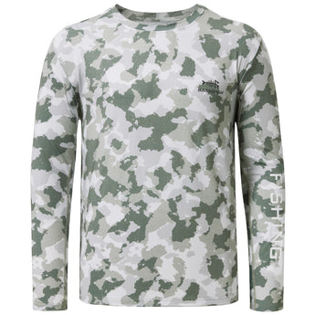 camo fishing shirt Ash Green Camo