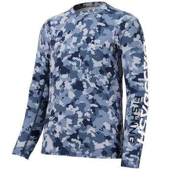 camo fishing shirt long sleeve Blue Camo